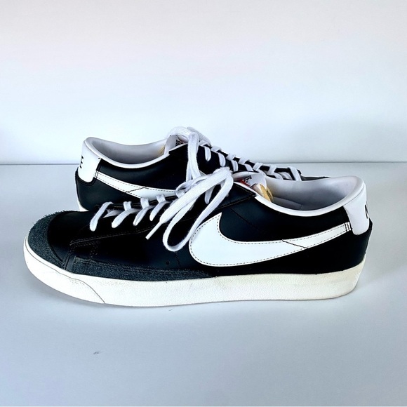 NIKE Blazer Low '77 Vintage Black White Shoe Sneaker DA6364-001 Mens Size 14 - Picture 5 of 14
